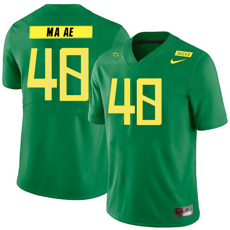 Men #48 Treven Ma'ae Oregon Ducks College Football Jerseys Sale-Green